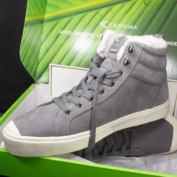 Cariuma OCA High Therma Gray Vegan Suede Boots w/ Box, Men's Size 12.5 Women 14 - Picture 3 of 7